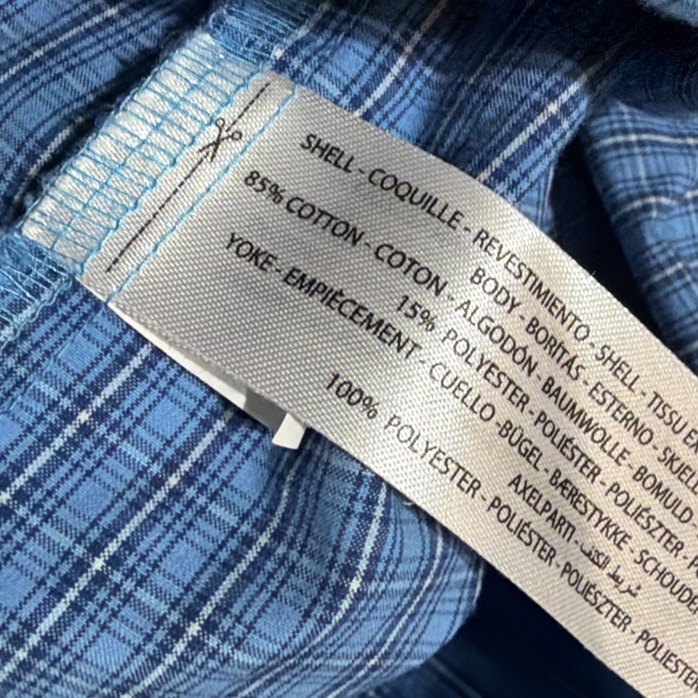 Ariat Pro Series Men's Button Down Shirt M Blue Plaid Long Sleeve Pocket - Picture 10 of 12